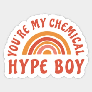 NewJeans Hype boy rainbow lyrics typography Morcaworks Sticker